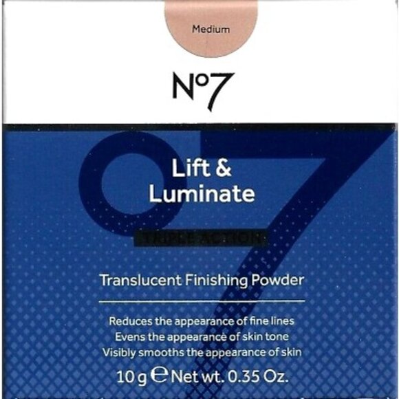 No7 Lift & Luminate Translucent Finishing Powder, Medium, 0.35 oz, Full Size - Picture 1 of 2